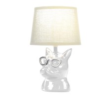 Светильник декоративный настольный МОБИ "Бульдог", с цоколем Е14, 40Вт, цвет белый  603-1017  REXANT