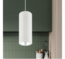 Светильник подвесной подсветка PL12 GX53 WH/SL под лампу GX53, алюминий, цвет белый+серебро (18/  Б0048543  ЭРА