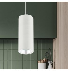 Светильник подвесной подсветка PL12 GX53 WH/SL под лампу GX53, алюминий, цвет белый+серебро (18/  Б0048543  ЭРА