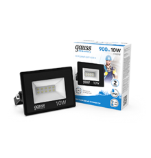 Прожектор светодиодный СДО LED 10Вт 6500К IP65 черный  613100310  Gauss