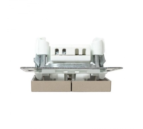 Механизм выключателя, двухклавишный, кнопочный, шампань Эпика  UP1-SWC-23 EKF