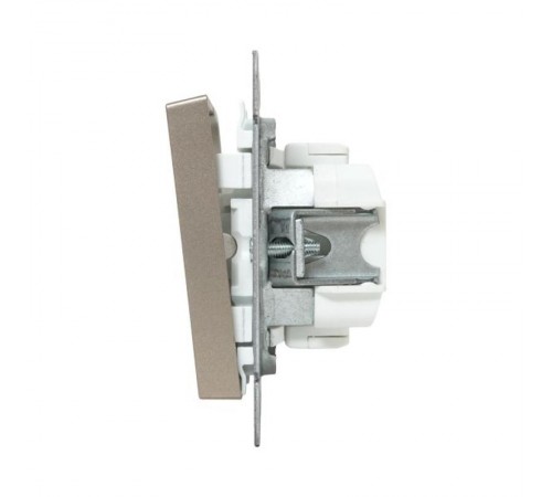 Механизм выключателя, двухклавишный, кнопочный, шампань Эпика  UP1-SWC-23 EKF