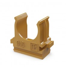 Крепёж-клипса для труб АБС-пластик бук д16 (100шт/2000шт уп/кор)  PR13.0045  Промрукав