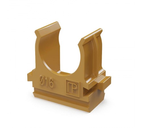 Крепёж-клипса для труб АБС-пластик бук д16 (100шт/2000шт уп/кор)  PR13.0045  Промрукав