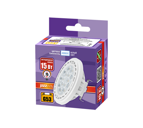 Лампа светодиодная PLED-AR111 15w 4000K 1200Lm G53 185-265V  .5017962  Jazzway