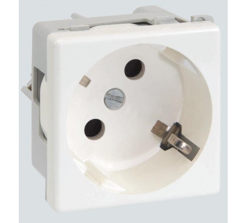 Simon Connect Розетка с/з 2P+E, модуль К45, винтовой зажим,16А, 250В, белый  K01-9  Simon