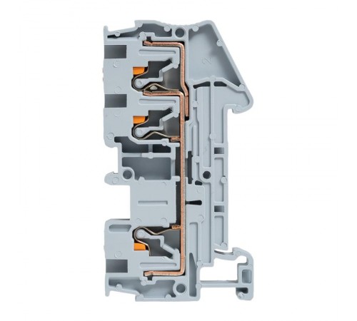 Клеммная колодка пружинная 4 Push-in 3 вывода серая PIT-4-3  EKF