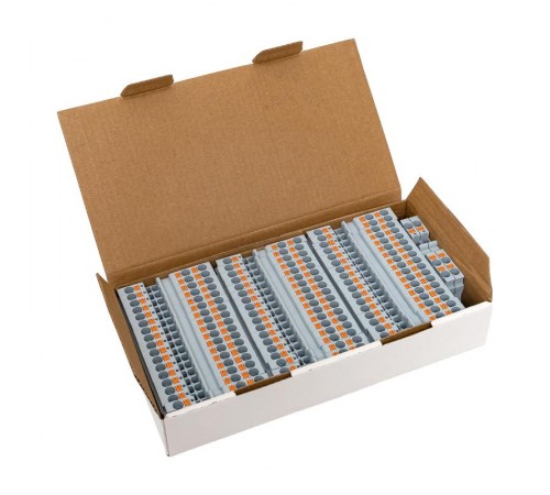 Клеммная колодка пружинная 4 Push-in 3 вывода серая PIT-4-3  EKF