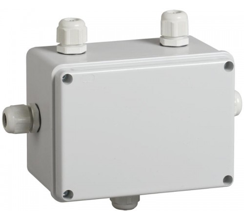 Коробка распределительная КМ41331 для о/п 150х110х85 мм IP55 (RAL7035, гермовводы PG11 5 шт)  UKO10-150-110-085-K51-55  IEK