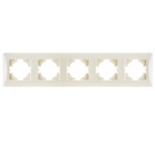 Ugra РАМКА 5-местная, цвет  бежевый.  С1150-003  GUSI Electric