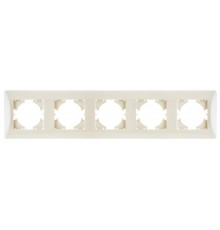 Ugra РАМКА 5-местная, цвет  бежевый.  С1150-003  GUSI Electric