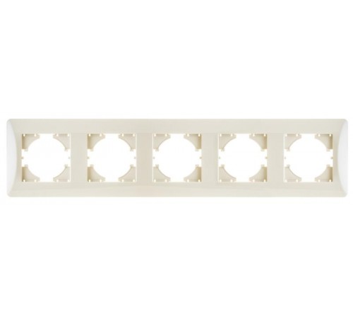 Ugra РАМКА 5-местная, цвет  бежевый.  С1150-003  GUSI Electric