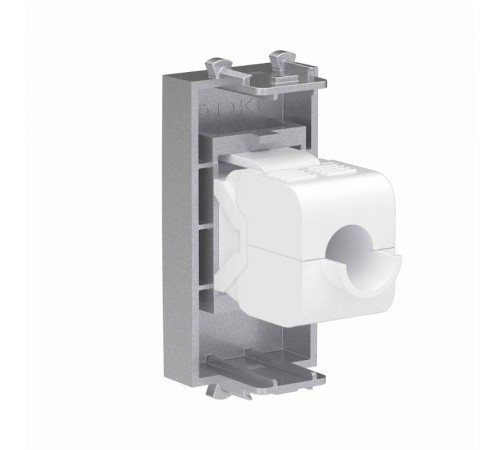 Компьютерная розетка RJ-45 без шторки модульная, кат.6, "Avanti", "Закаленная сталь", 1 модуль  4404691  DKC