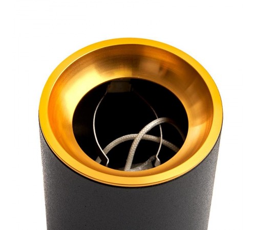 Светильник спот накладной под лампу ML175 MR16 35W, 220V, GU10, черный, золото  32633  FERON