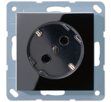 Штепсельная розетка SCHUKO 16A 250V~ ; угол наклона 45 °;чёрная  A520-45KISW  Jung