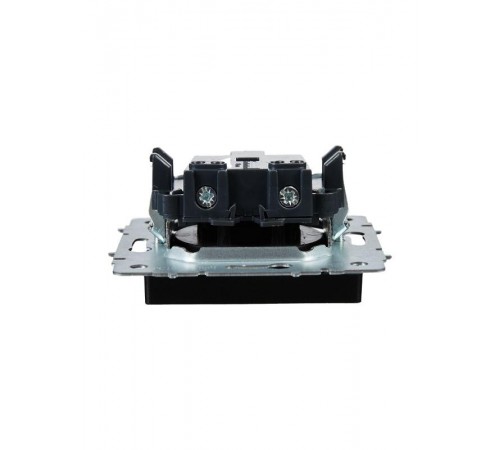 BRITE Розетка без заземления без шторок10А РС10-1-0-БрЧ черный  BR-R10-10-K02  IEK