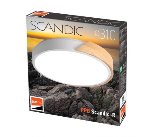 Светильник светодиодный бытовой PPB Sсandic-R 24w 4000K WH/W с деревянной планкой IP20 D330*50  .5036932  JAZZWAY
