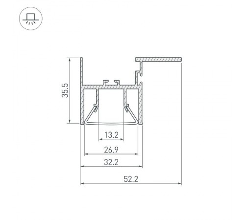 Профиль FOLED-CEIL-SIDE-2000  023864  Arlight