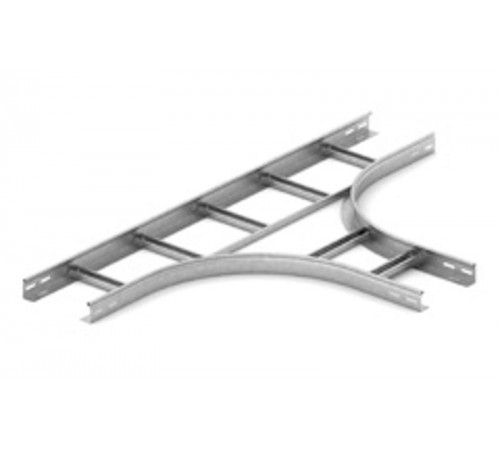 Тройник для лестничного лотка НЛО 500х100х3000, толщ. 1,5 мм, Сендзимир цинк, 033201  ТЛНЛО-500х100-1,5-R330-СЦ   Ostec