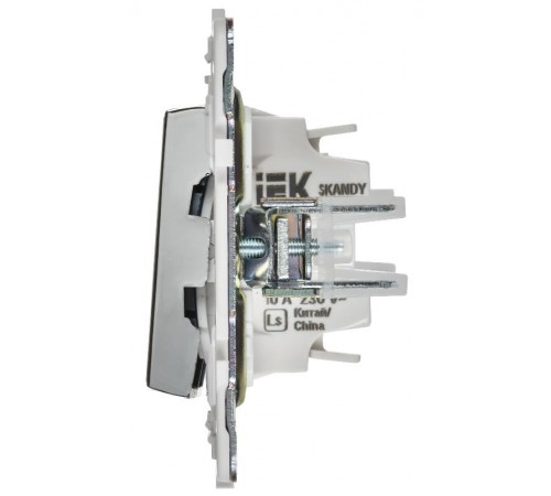 SKANDY Выключатель 2-клавишный перекрестный 10А SK-V06N никель  SK-V23-0-10-K50  IEK