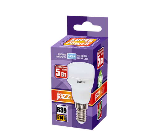 Лампа светодиодная LED 5Вт E14 220В 5000К PLED- SP R39 отражатель (рефлектор)  1033598  Jazzway