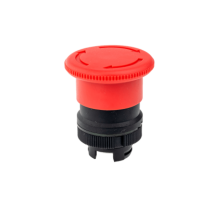 Головка грибовидная возврат поворотом, красный, O60 мм, пласт. MTB2-ES64  43235  ОВЕН