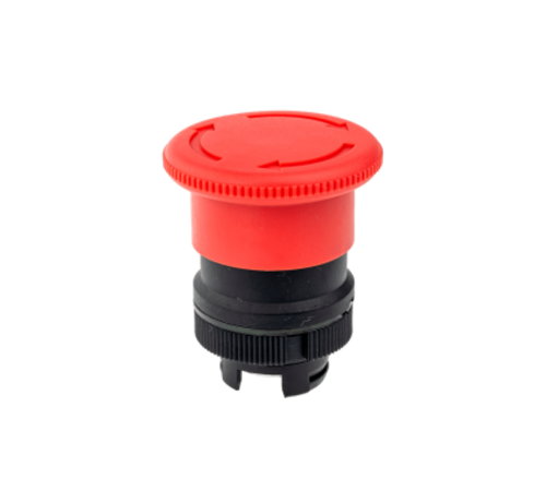 Головка грибовидная возврат поворотом, красный, O60 мм, пласт. MTB2-ES64  43235  ОВЕН