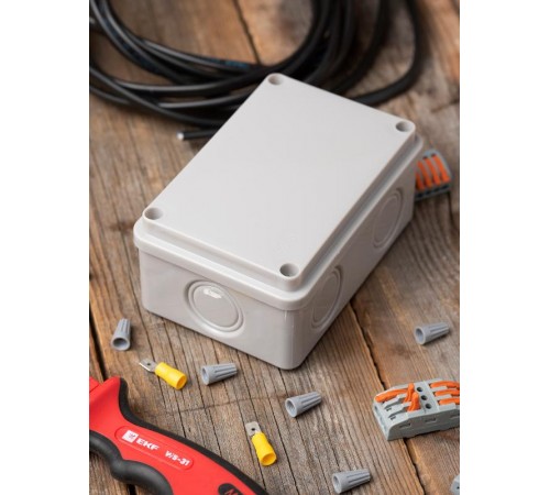 Коробка распределительная КМР-050-049 пылевлагозащищенная без мембранных вводов (120х80х50) EKF PROxima  plc-kmr-050-049  EKF