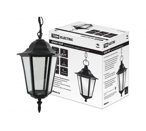 Светильник садово-парковый ЛСУ 6060-05Р 60Вт ЛН/КЛЛ/LED E27 IP54 шестигранник  SQ0330-3004  TDM