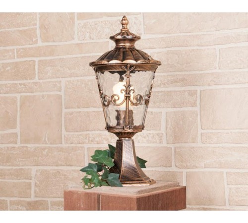 Светильник садово-парковый GLYF-8046S Diadema S черное золото  a028002  Elektrostandard