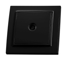 Розетка телевизионная 1-местная, серия Эрна, PST00-9008-03, черный  39476  STEKKER