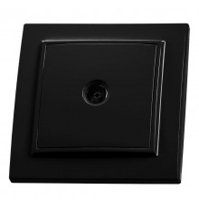 Розетка телевизионная 1-местная, серия Эрна, PST00-9008-03, черный  39476  STEKKER