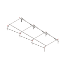 Опорная конструкция для установки оборудования TECHNORAPTOR 1500х4000 тип 1  KM-TR-SSEI-1500-4000-1  КМ - профиль