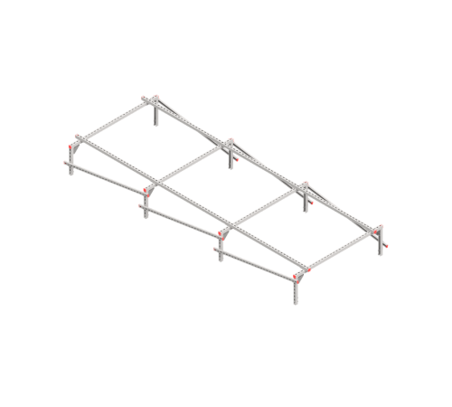 Опорная конструкция для установки оборудования TECHNORAPTOR 1500х4000 тип 1 HD  KM-TR-SSEI-1500-4000-1 HD  КМ - профиль