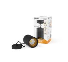 Светильник светодиодный накладной/подвесной HD037 12W (черный/золото) 3000K 79*100мм 1/20  HD037  Gauss