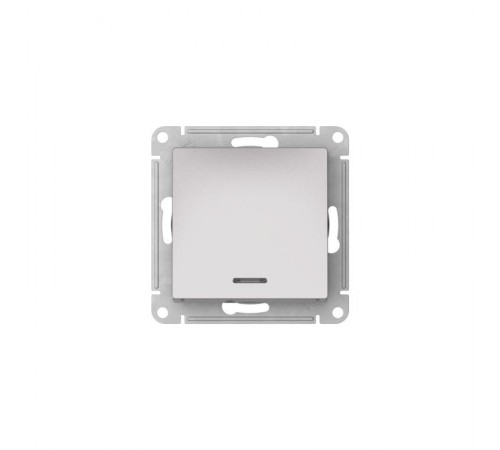 AtlasDesign Алюминий Выключатель 1-клавишный с подсветкой,сх.1а, 10АХ, механизм, быстрозажимные клеммы,АЛЮМИНИЙ  ATN000313S  SE