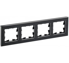 BRITE Рамка 4-ая РУ-4-1-БрЧ металл черный  BR-M42-M-K02  IEK