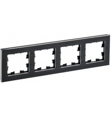 BRITE Рамка 4-ая РУ-4-1-БрЧ металл черный  BR-M42-M-K02  IEK