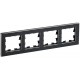 BRITE Рамка 4-ая РУ-4-1-БрЧ металл черный  BR-M42-M-K02  IEK