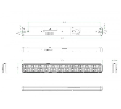 Светильник аварийного освещения непостоянный светодиодный DBA-107-0-20 90LED 4ч IP20  Б0044404  ЭРА