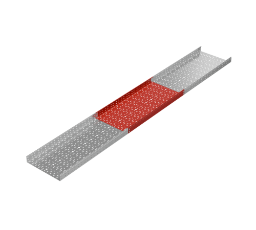 Лоток перф. 80х500х1,5 L2500 мм "Стандарт ПЛЮС" INOX304  LPEplus80-500-1.5-2500 INOX304  КМ-Профиль