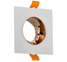 Светильник точечный  4107 встр. поворотн. GU10 белый/золото пласт.  LT-UVB0-4107-GU10-1-K22  IEK