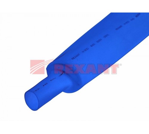 Термоусадочная трубка 35,0/17,5 мм, синяя, упаковка 10 шт. по 1 м  23-5007  REXANT