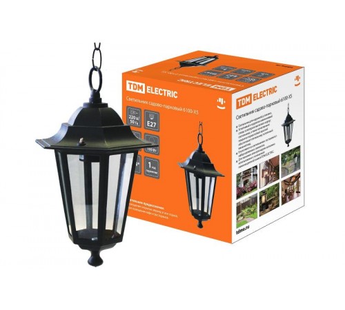 Светильник садово-парковый ЛСУ 6100-05 100Вт ЛН/КЛЛ/LED E27 IP54 шестигранник  SQ0330-0010  TDM