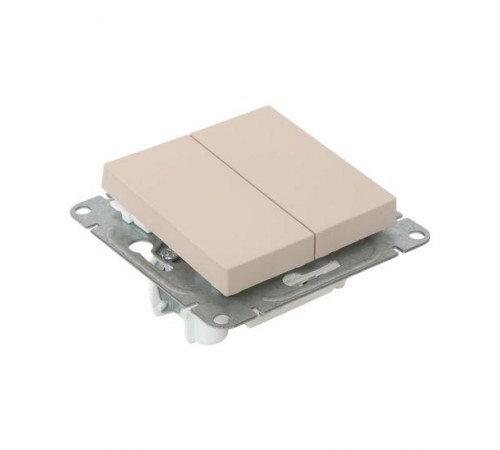 Механизм выключателя, двухклавишный, кремовый Эпика  UP1-SWI-20 EKF