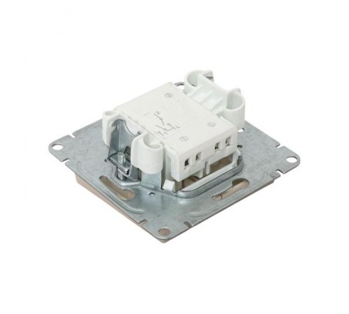 Механизм выключателя, двухклавишный, кремовый Эпика  UP1-SWI-20 EKF