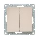 Механизм выключателя, двухклавишный, кремовый Эпика  UP1-SWI-20 EKF