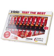 Набор отверток диэлектрических SL/PZ/PH/Tx Ergonic на стальной стойке, 10 шт  41491093  Felo