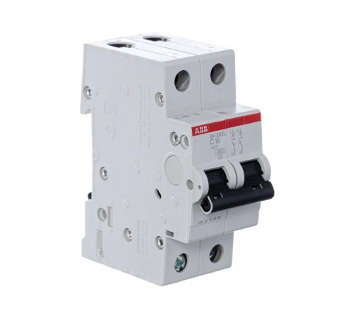 Выключатель автоматический двухполюсный SH202L 16А C 4,5кА (SH202L C16)  2CDS242001R0164  ABB