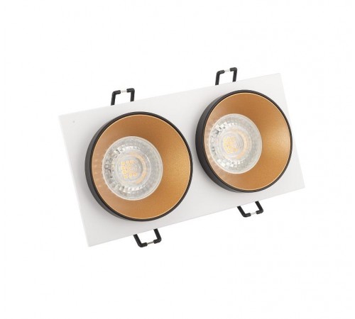 Светильник светодиодный встраиваемый DK2422-GD , IP20, 50Вт, GU10, черный/золотой, алюминий  DK2422-GD  DENKIRS